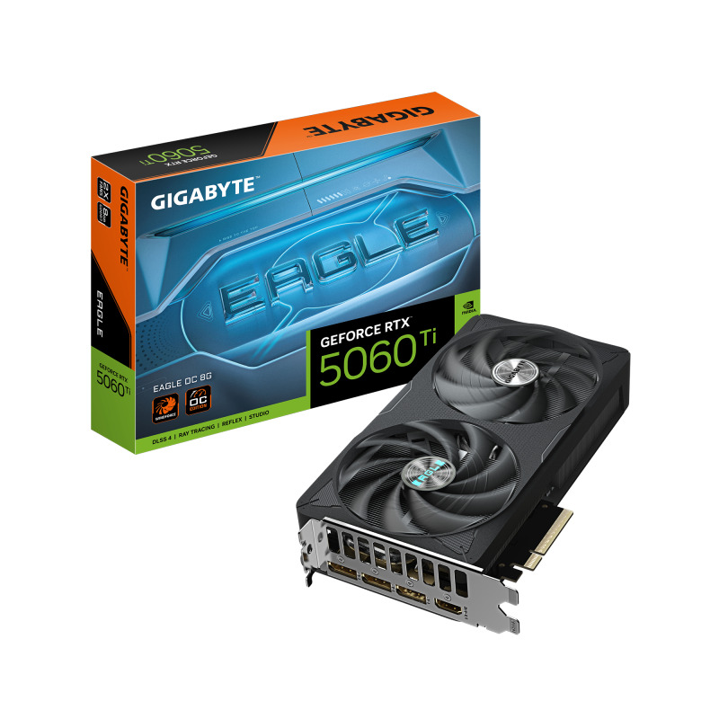 TARJETA DE VIDEO GIGABYTE GV-N506TEAGLE OC-8GD / RTX 5060 TI / GDDR7 8GB / PCIE 5.0 / DP 2.1 / HDMI 2.1 / GAMA MEDIA